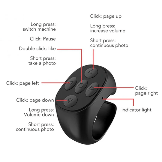 ⏳Fingertip Wireless Bluetooth Remote Control