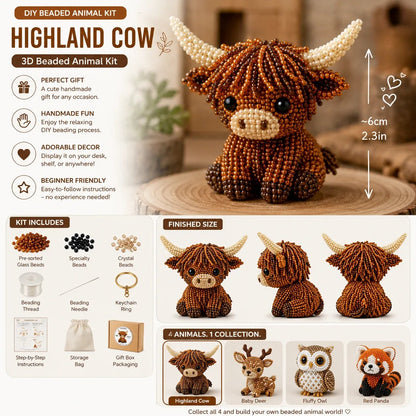 🧵✨ 3D Beaded Animal DIY Craft Kit – A Thoughtful Handmade Gift
