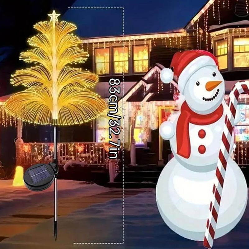 7-Color Gradient Changing Solar Christmas Tree Lights🎄