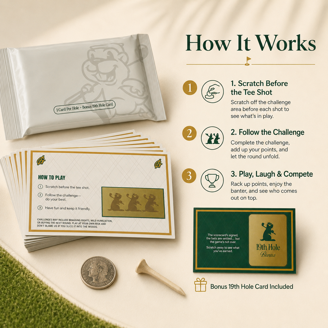 🏌️🎁Scratch & Swing Scratch Off Golf Card Game (3 PACK)