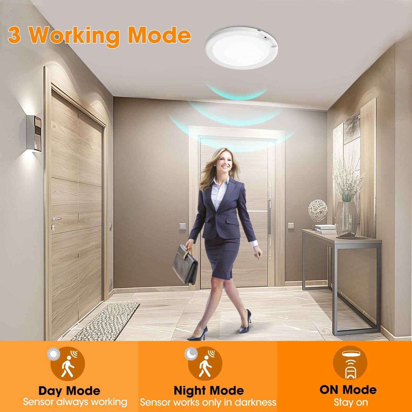 🔥💡Motion Sensor Ceiling Light: 30-Second Install. 60-Day Battery. No Electrician