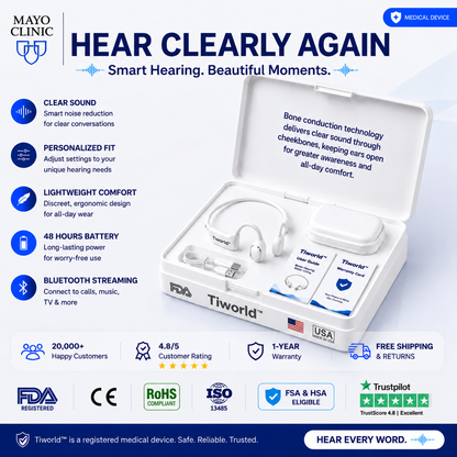 🔥 Final 2 Hours : Only Limited Stock Left🏆oeomon™ Bone Conduction Smart Hearing Headphones