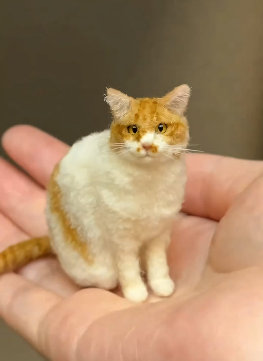 🐱💞Mini Felted Wool Cat – Quirky Handmade Companions