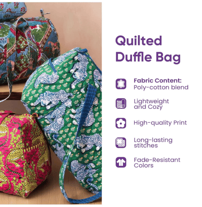 🎁Hippie Van Quilted Duffle Bag | Soft Travel Bag for Women & Men