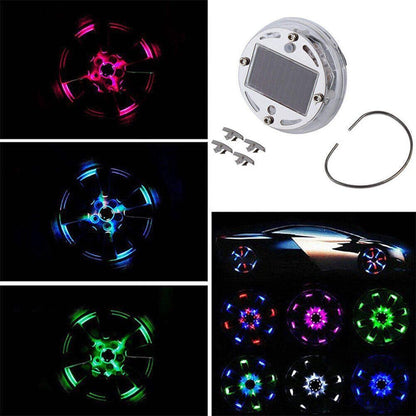 🚗Car LED Solar Hub Light | Multi-color Modes