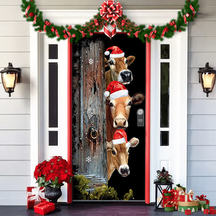 Last day 50% OFF🌟2025 Christmas and Halloween front door decoration
