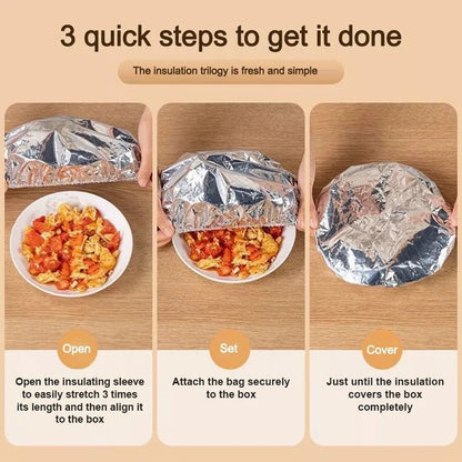🔥Buy More Save More🔥Reusable Aluminum Foil Food Insulation Cover