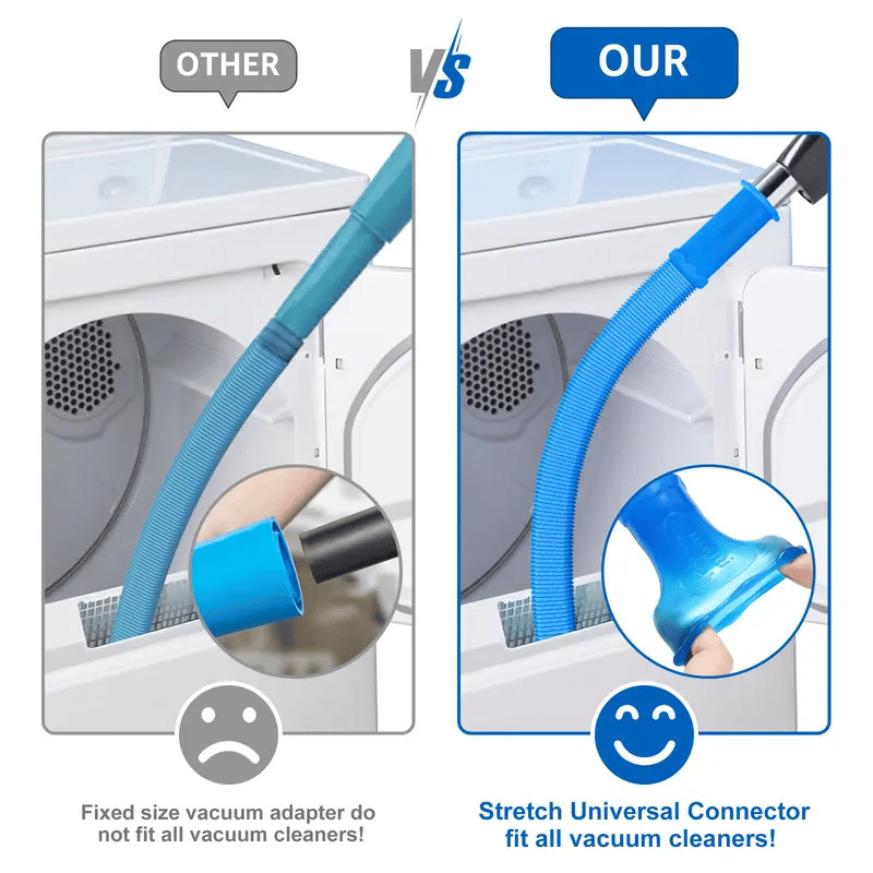 🔥Prevent Dryer Fires! Dryer Vent Lint Cleaner Kit | Universal Stretch Vacuum Attachment