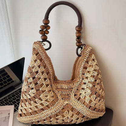 🌿 Chic Handmade Woven Bag — Natural Style, Everyday Elegance