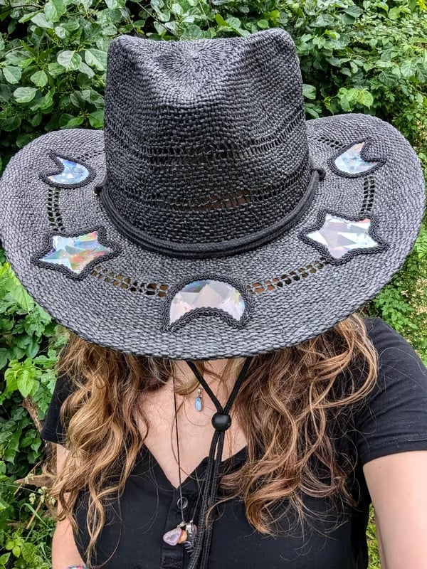 👒Suncatcher Cowgirl Straw Prism Hat
