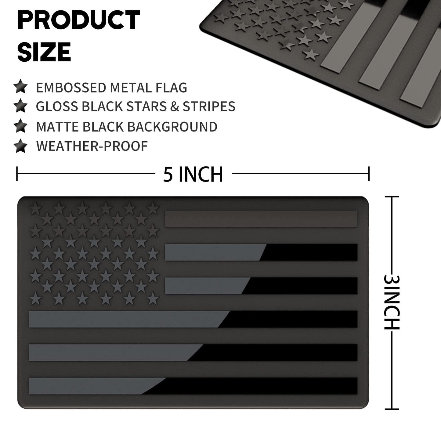 🔥3D American Flag Emblem Decal