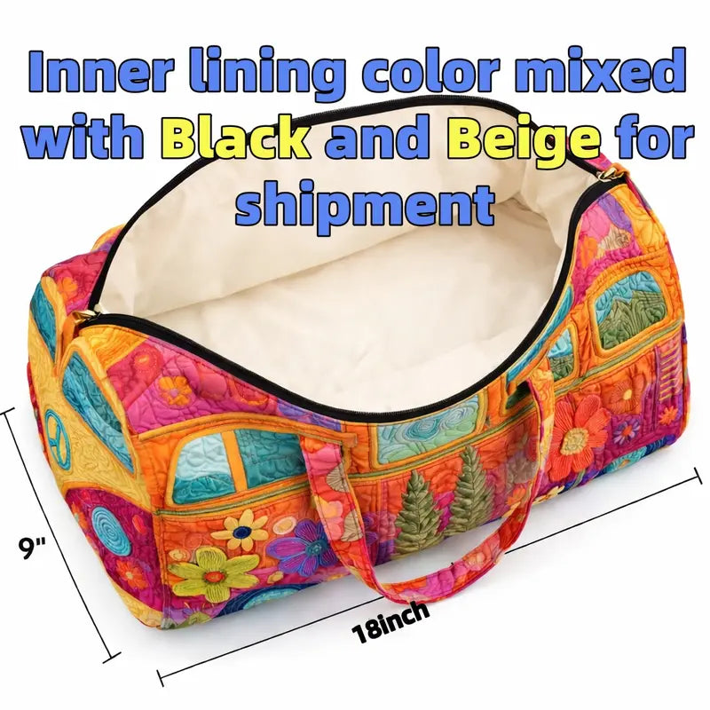 ✨50% OFF 👜 Vintage Floral Journey Quilted Duffle Bag🌼 – Limited Time!
