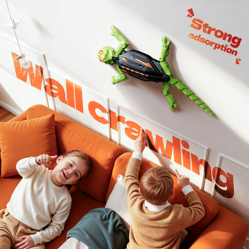 🔥Wall Crawler Gecko - LED RC Toy for Indoor Family Fun & Prank Gifts