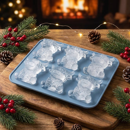 🐮🧊 Mini Highland Cow Ice Cube Mold – Cute 3D Ice for Drinks, Parties & Gifts