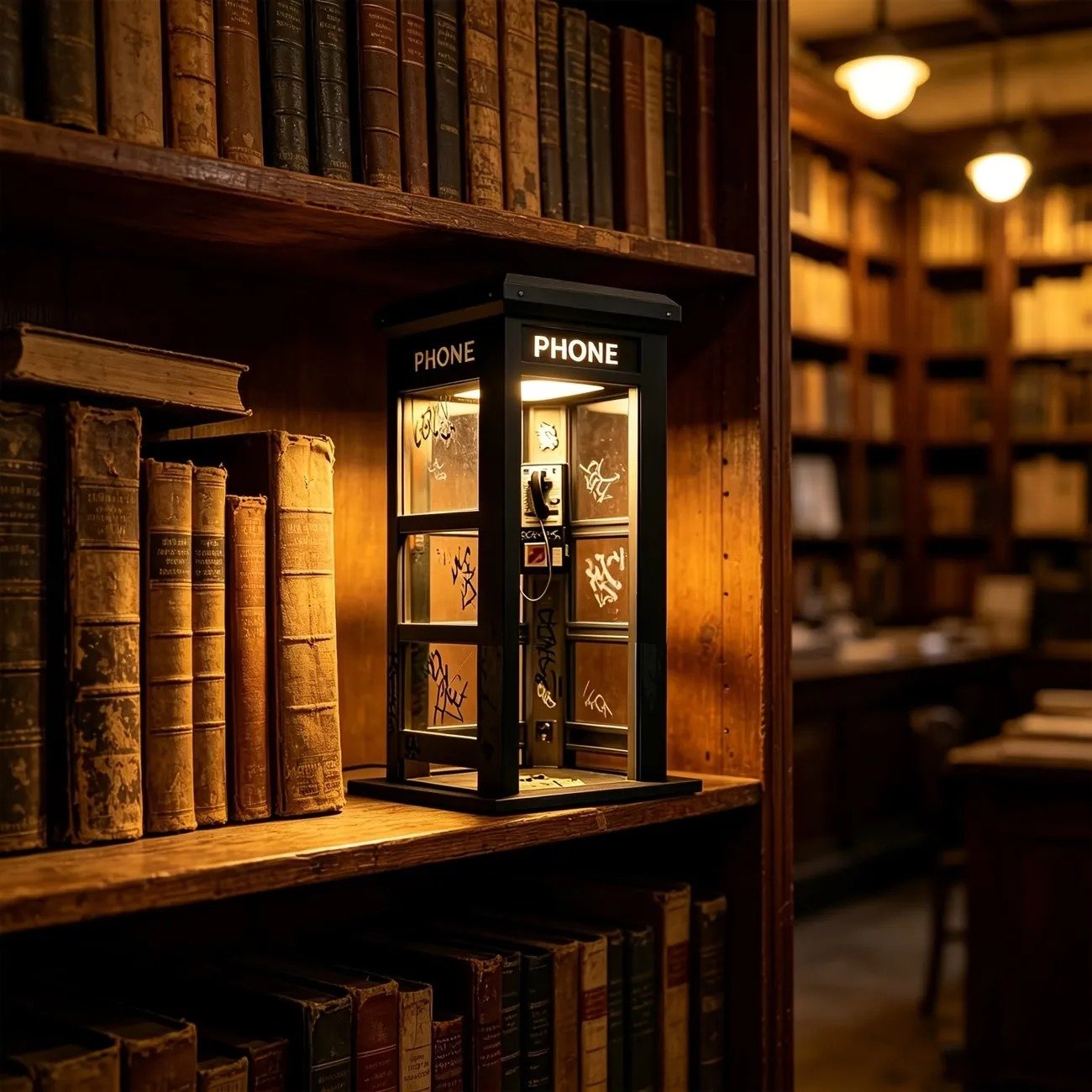 ⏰Last day Promotion🔥✨Vintage Phone Booth Ambient Lamp