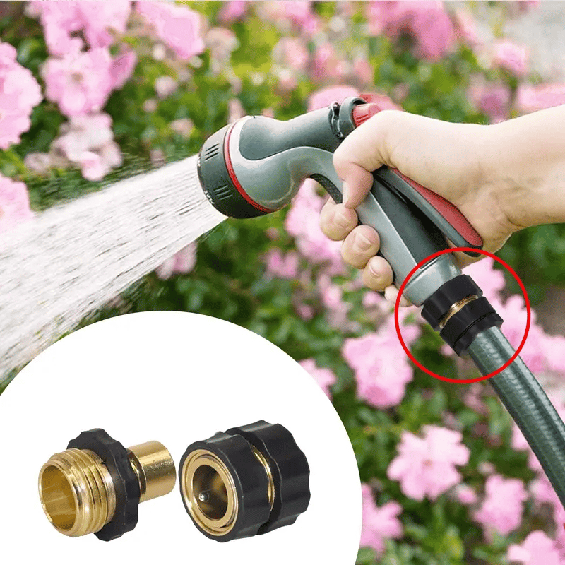 🚫💦 Hourleey No Leak Garden Hose Quick Connector, Easy Connect & Disconnect Universal Water Hose Adapters, High Pressure Resistant 🛡️