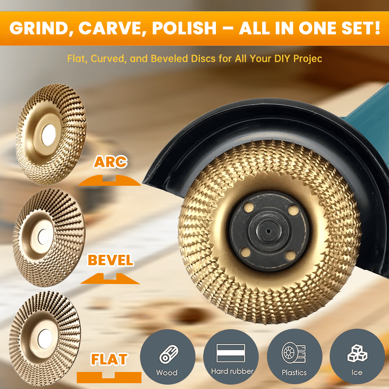🎉Limited Edition $19.99, Only 100 Sets Left! 🛠️3PCS Wood Carving Disc Set