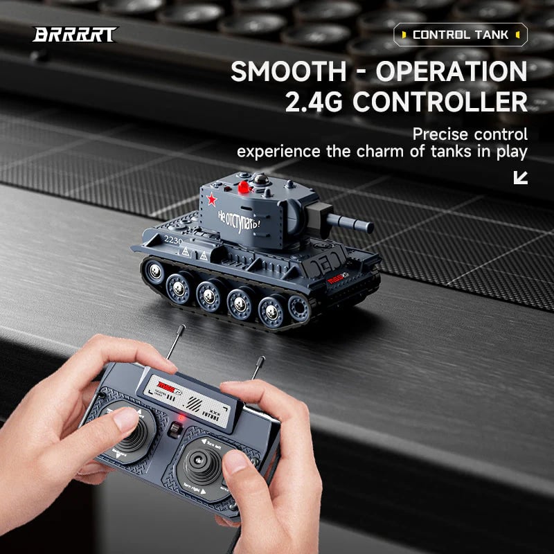 🎁Hot Sale 49% Off  -Mini RC Battle Tank with Infrared Combat & Rotating Turret