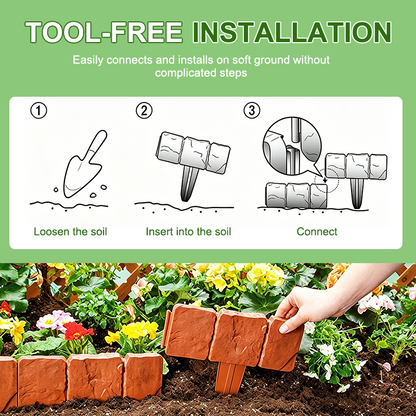 Imitation Stone Garden Fence - DIY Garden Edging Border