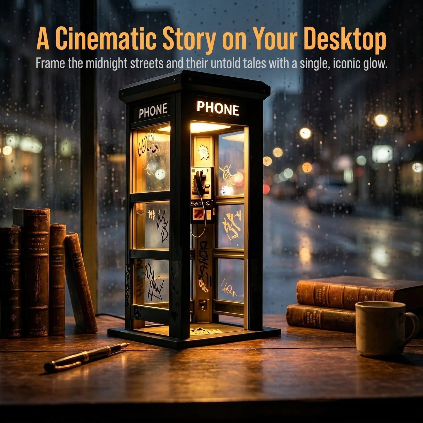 ⏰Last day Promotion🔥✨Vintage Phone Booth Ambient Lamp