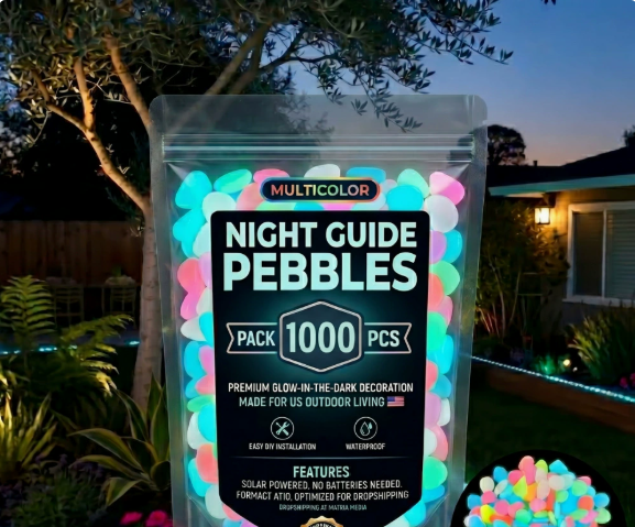 ⏰Hot Sale- 2026 Colorful Glow-in-the-Dark Garden Stones Night