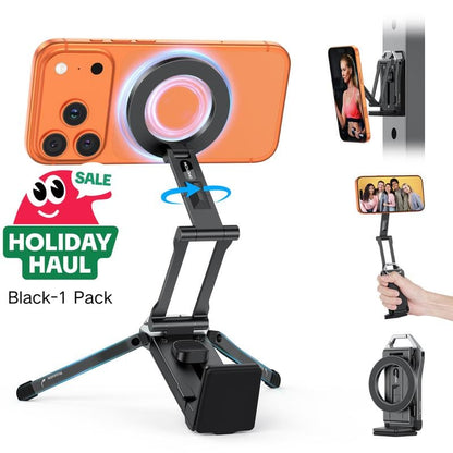 🔥Last Day 49% OFF🔥MagSafe-Compatible 4-in-1 Travel Tripod & Clamp Mount