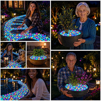 ⏰Hot Sale- 2026 Colorful Glow-in-the-Dark Garden Stones Night