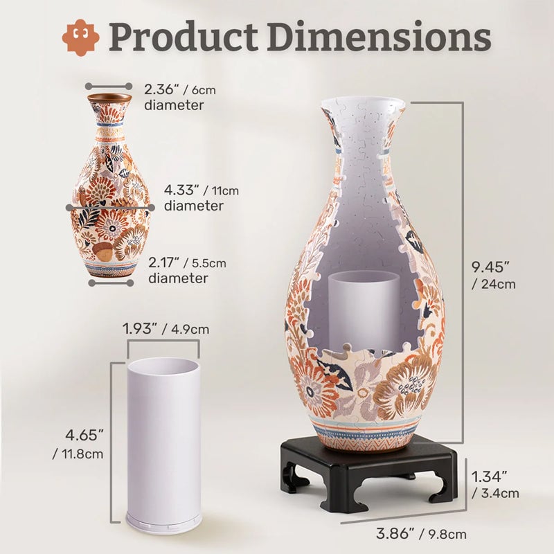 🔥LAST DAY Free Shipping - 💐🧩✨3D Art Puzzle Vase