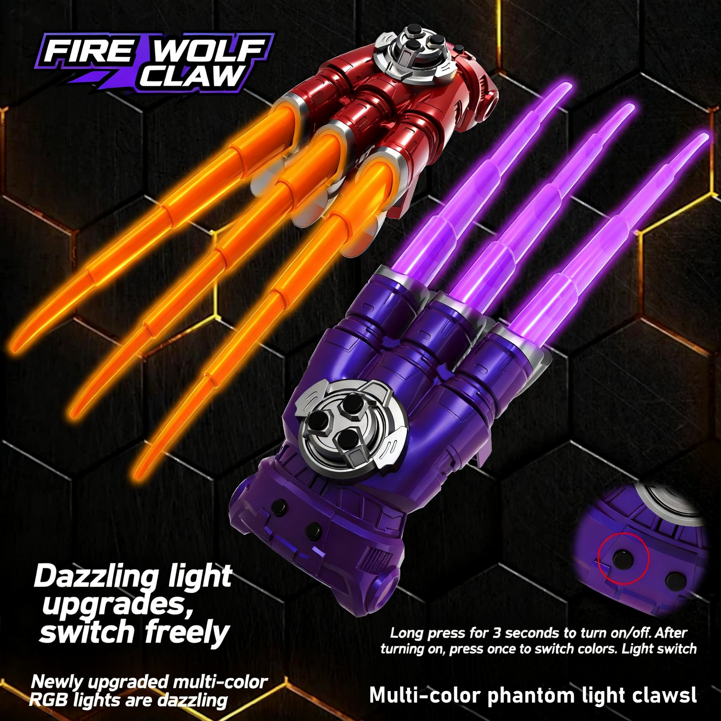 🔥 LED Light-Up Extendable Wolf Claw