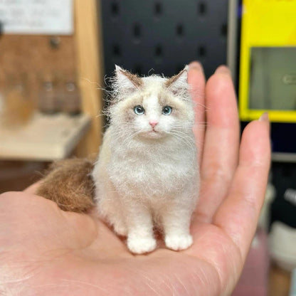 🐱💞Mini Felted Wool Cat – Quirky Handmade Companions