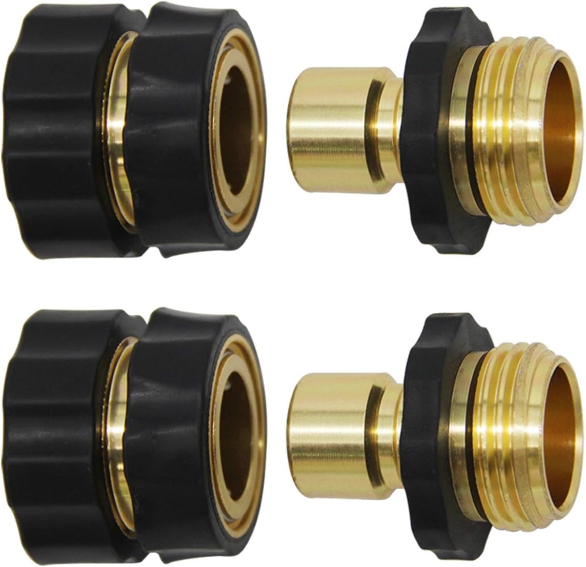 🚫💦 Hourleey No Leak Garden Hose Quick Connector, Easy Connect & Disconnect Universal Water Hose Adapters, High Pressure Resistant 🛡️