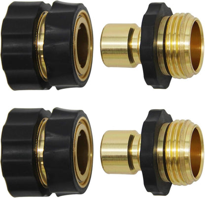 🚫💦 Hourleey No Leak Garden Hose Quick Connector, Easy Connect & Disconnect Universal Water Hose Adapters, High Pressure Resistant 🛡️
