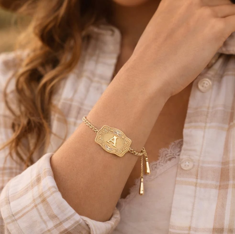 🏇Handcrafted Western Bracelet with Custom Initials - A Meaningful Accessory for Your Unique Story