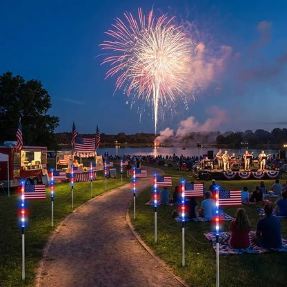⏰VIP Free Shipping-8 Solar American Flag Pathway Lights✨