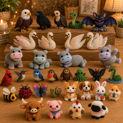 🧵✨ 3D Beaded Animal DIY Craft Kit – A Thoughtful Handmade Gift