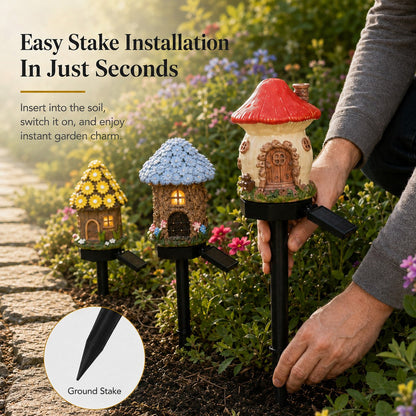 🔥Summer Sale is ON! Up to 60% OFF - Solar Fairy-Tale Mushroom Cottage Garden Light