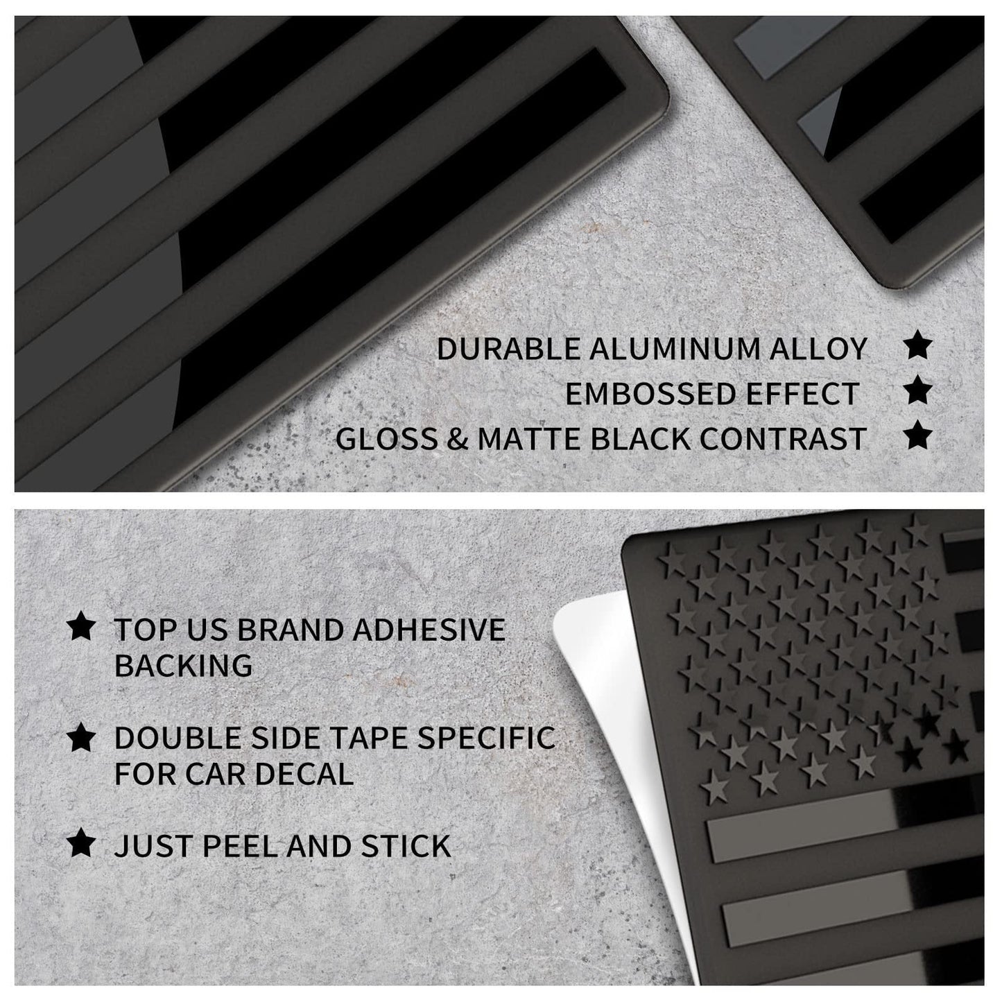 🔥3D American Flag Emblem Decal