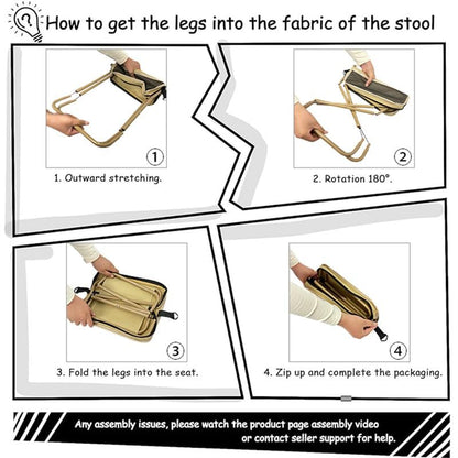 🔥HOST SALES 49% OFF🔥Portable Stool for Mountaineering and Hiking, Foldable Stool with Carrying Bag