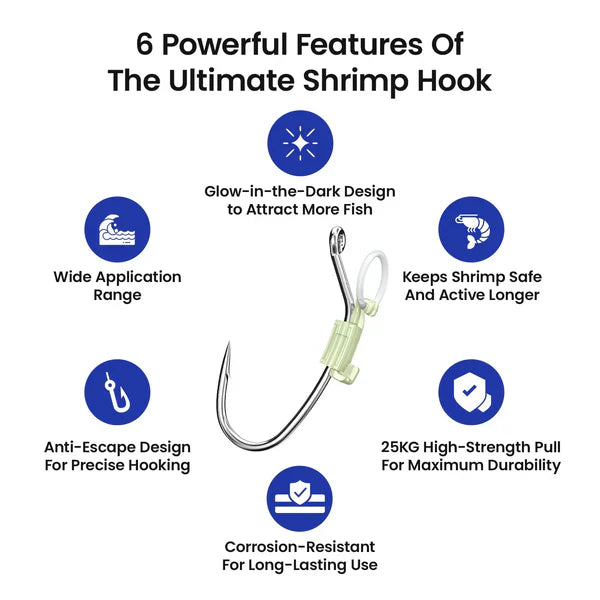 Eettsy Luminous Live Shrimp Hooks