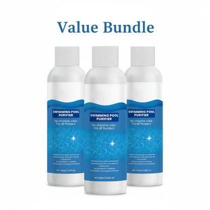 💧 Swimming Pool Purifying Liquid – Crystal Clear Water, Zero Hassle! ✨ Say goodbye to green water & harsh chemicals – just pure, fresh swimming every time. 🏊‍♂️💙