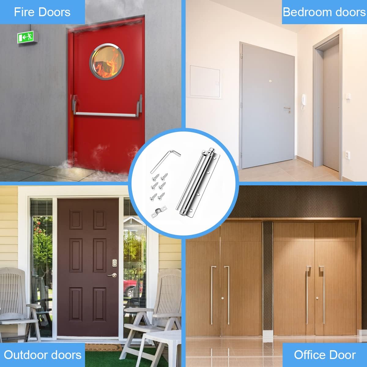 🚪Automatic Door Self-Closing Hinge