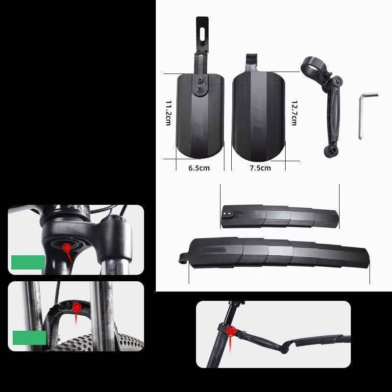 🔥 Last Day Deal: Retractable & Adjustable Bicycle Mudguard Set