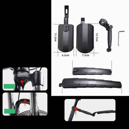 🔥 Last Day Deal: Retractable & Adjustable Bicycle Mudguard Set