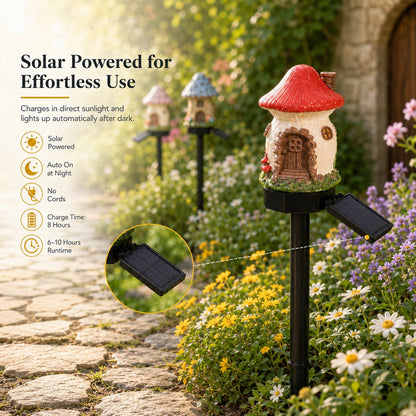 ✨Last Day: 47% OFF🔥Solar Fairy-Tale Mushroom Cottage Garden Light – Whimsical Warm Glow for Paths, Patios & Flower Beds 🍄🌙