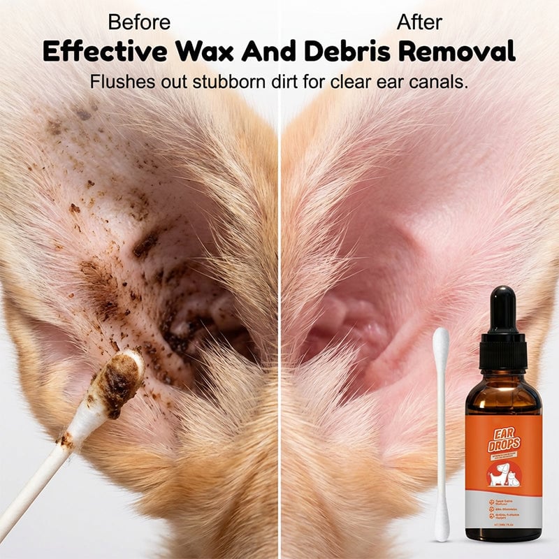 👂Natural Dog & Cat Ear Drop for Itching & Wax Build-Up🐱🐕