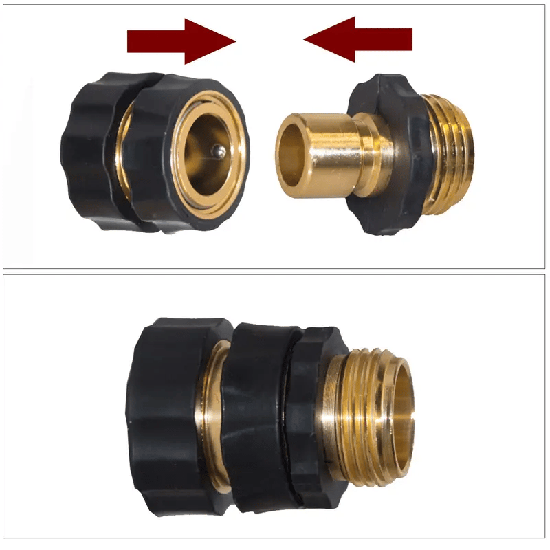 🚫💦 Hourleey No Leak Garden Hose Quick Connector, Easy Connect & Disconnect Universal Water Hose Adapters, High Pressure Resistant 🛡️