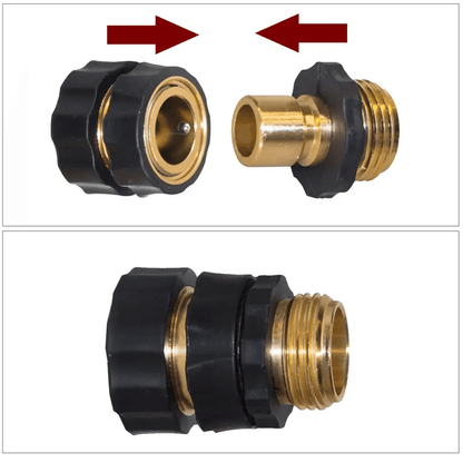 🚫💦 Hourleey No Leak Garden Hose Quick Connector, Easy Connect & Disconnect Universal Water Hose Adapters, High Pressure Resistant 🛡️