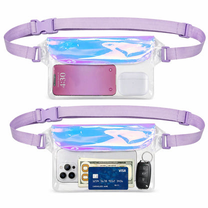 🌓 49% OFF-🌊 Clear Waterproof Fanny Pack 2-Pack –Secure, and Ready for All Your Water Activities