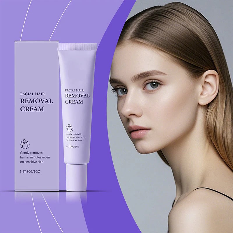💜Buy 1 Get 1 FREE – Gentle & Painless Hair Removal Cream for Face & Body