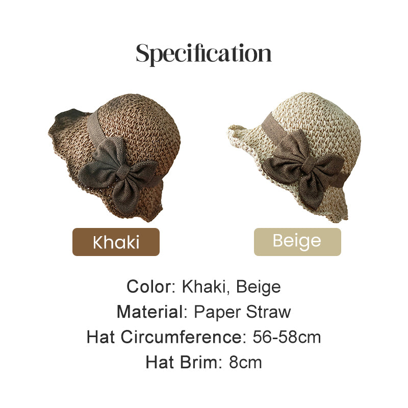 🔥 Hot Sale 49% OFF🔥Elegant Woven Straw Sun Hat with Bow